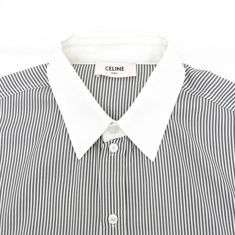 Celine Check Shirt Oversize 38 Size 2c775848h Silk Women's Clothes