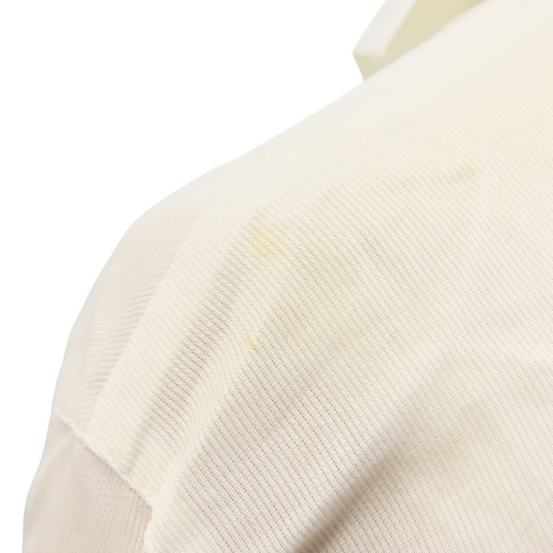 Christian Dior Short Sleeve Shirt L Cotton Rayon White Ribbon Embroidery Tops