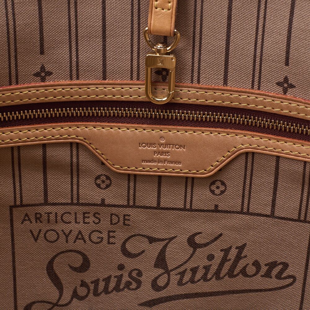 Louis Vuitton Monogram Neverfull MM Brown M40156 (gold Hardware) Tote Bag