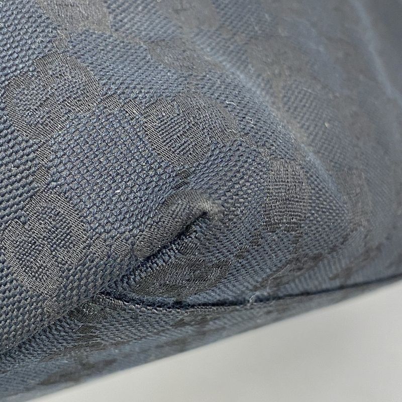 Gucci Shoulder Bag GG Canvas 001 3386 Canvas Black Silver Hardware Women