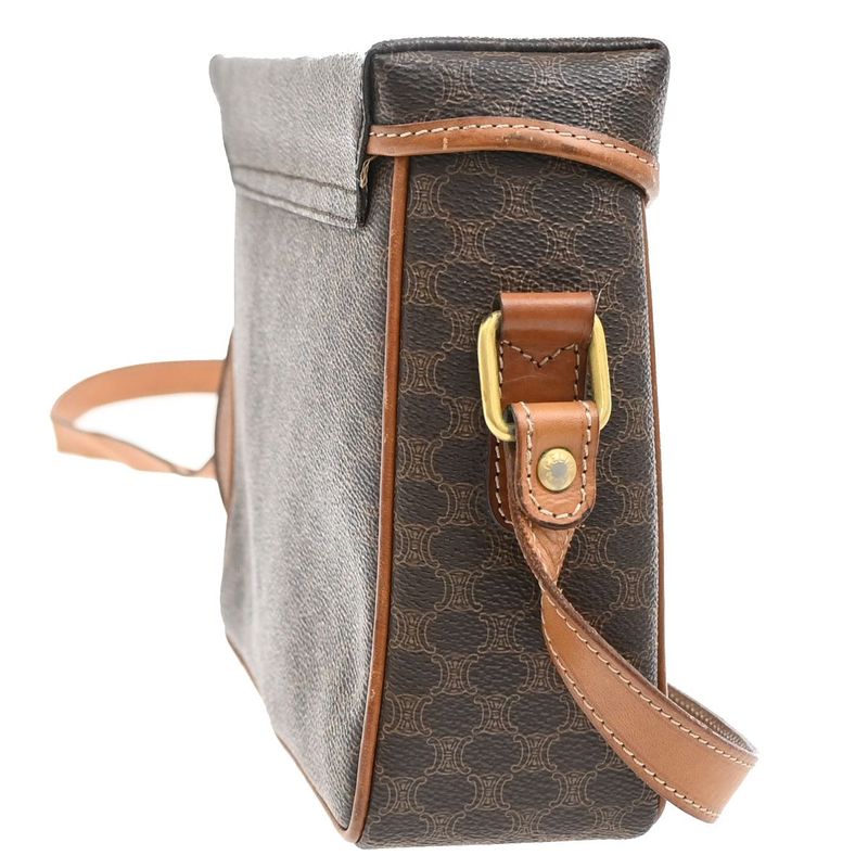 Celine Carriage Motif Shoulder Bag Macadam PVC Leather 31ka940