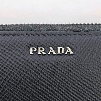 Prada Round Zipper Long Wallet F22959 Black NERO