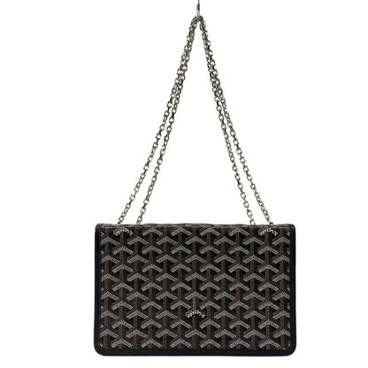 Goyard Shoulder Bag Alexandre Trois Black And Brown And White Chain Shoulder