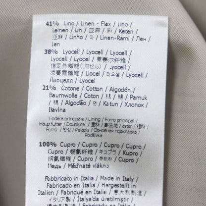  Fendi 2021 Fj0657 41% Linen Peaked Lapel Logo Embroidery Single Jacket