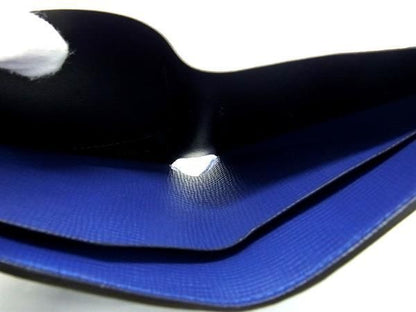 Cartier Diamond Leather Bifold Wallet Card Holder Navy Ax3846