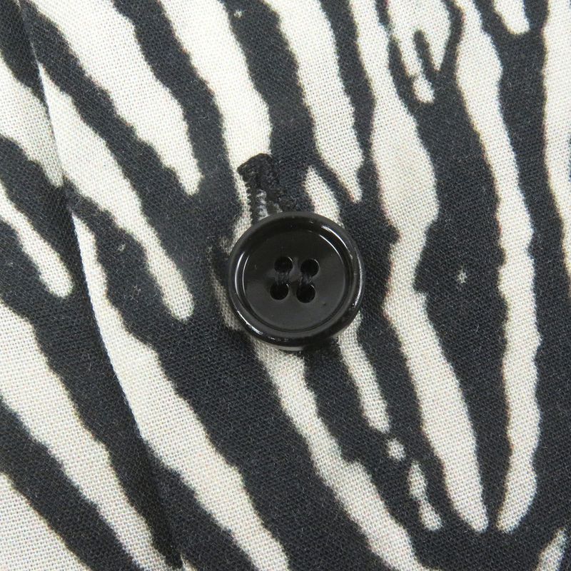 Celine 22SS 2c517346q Zebra Print Open Collar Loose Fit Short Sleeve Hawaiian