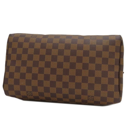 Louis Vuitton Handbag Speedy 30 Damier Canvas Damier Ebene Gold Hardware Brown