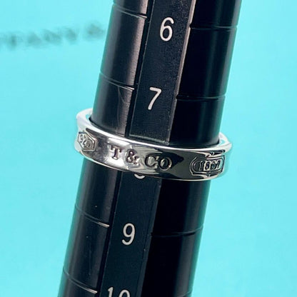 #8 Tiffany & Co 1837 Narrow Ring Polished 24-3199s