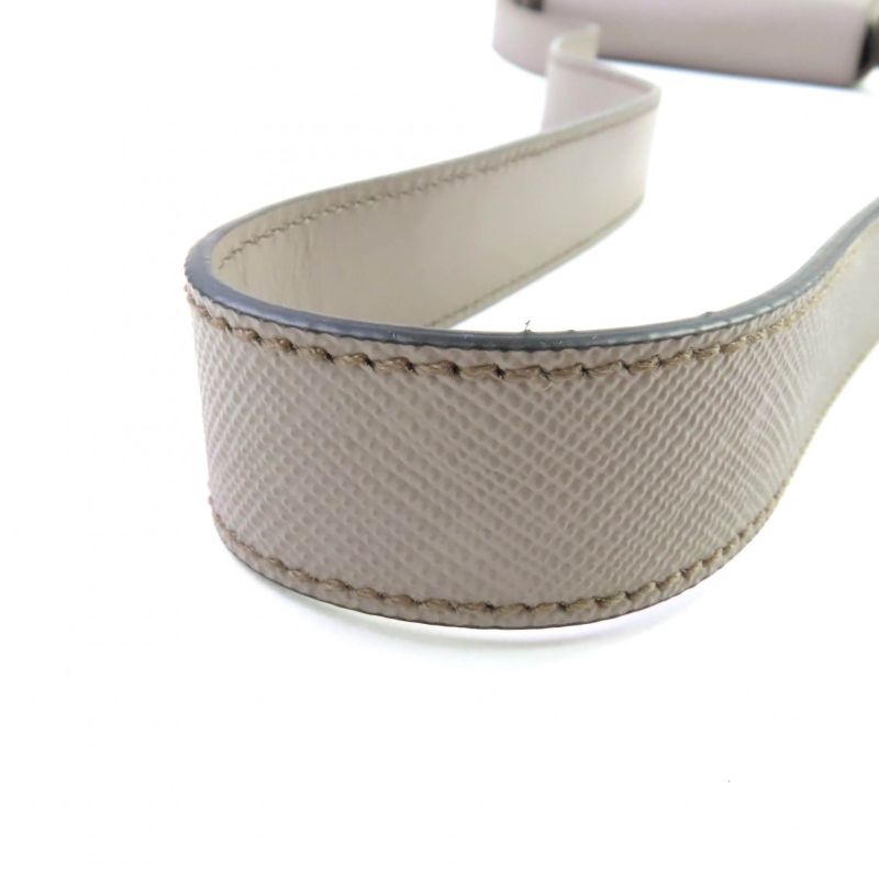 Prada 2vd065 Saffiano Leather Argilla Shoulder Bag With Triangle Logo Plate