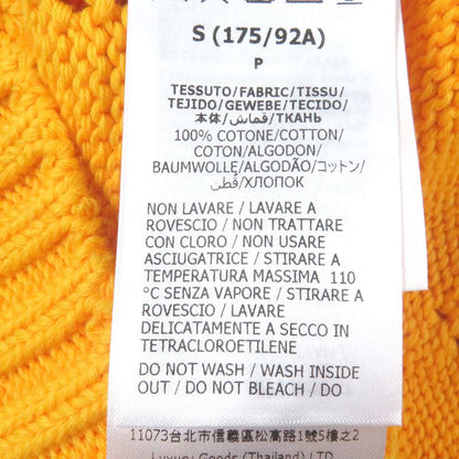 Gucci 737654 100% Cotton Perforated GG Webline Sweater Long Sleeve Knit Yellow