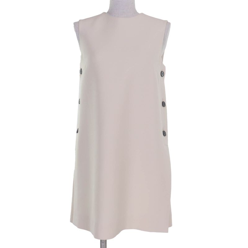 Christian DIOR 341b32a1166 Wool Silk Worn In Fall Collection Logo Button Dress