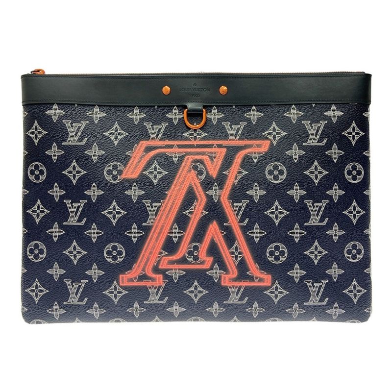 Louis Vuitton M62905 Monogram Ink PVC Pochette Apollo Navy 359655 Second Bag