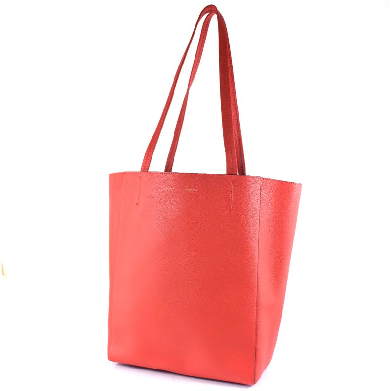 Celine Cabas Phantom With Pouch 175543 YNF 27SX Calf Red Women's Tote Bag