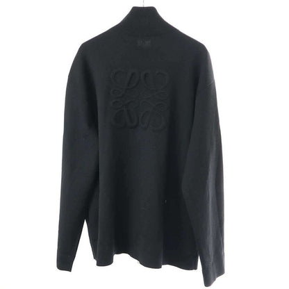 Loewe 23aw Anagram Zip-Up Wool Knit Sweater H526y16k42 Black XXL