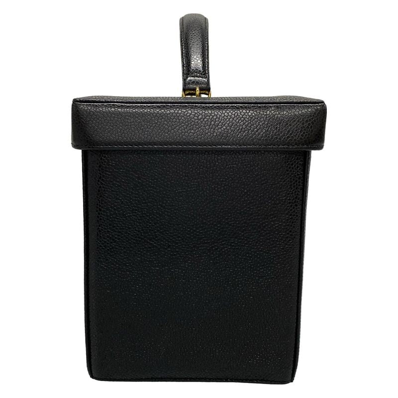 Chanel Vanity Bag - Black With Gold Hardware / Mirror