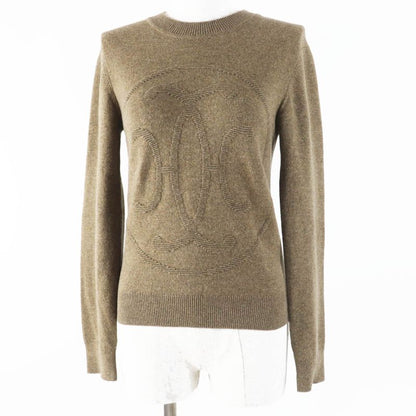 Hermes 22AW 2h2631d1 Cashmere H Lift Long Sleeve Knit Pullover Brownish 34