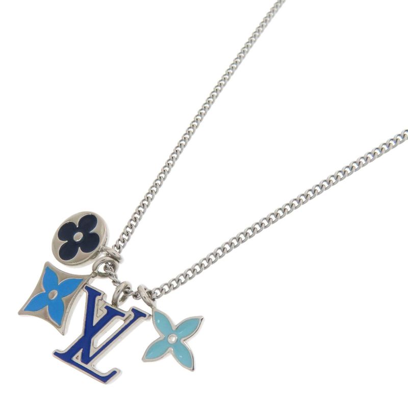Louis Vuitton M00917 Monogram Pendant - LV Instinct Enamel Necklace Metal Ladies