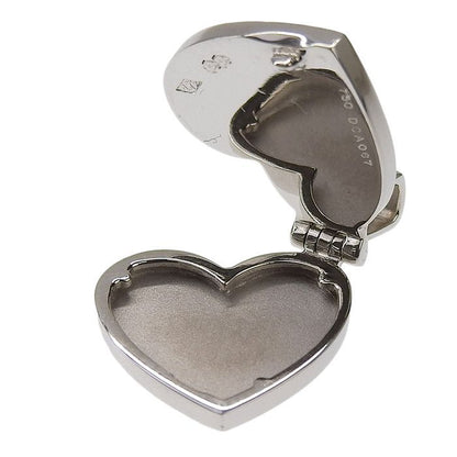 Louis Vuitton Pendentif Cool Heart Locket Top 18K White Gold 750 White Gold