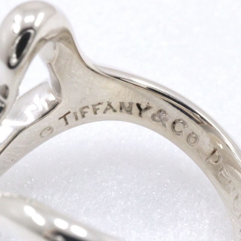 Tiffany & Co Open Heart Elsa Peretti Silver 925 Size 10 Ladies 4.3g Ring