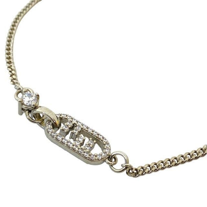 Fendi 8ah428 Bracelet O'lock Bangle Accessories Crystal Metal Silver