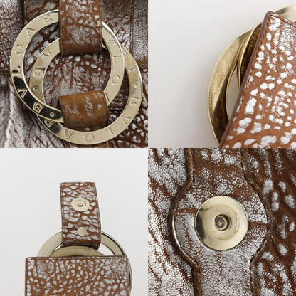 Bvlgari Bulgari Chandra Leather Silver/brown Women's Tote Bag