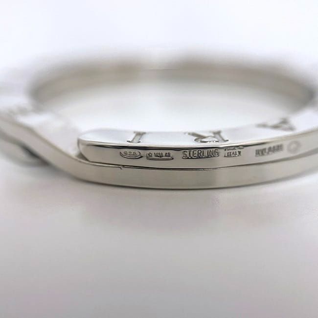 Bulgari Key Ring Silver Logomania Polished Ag 925