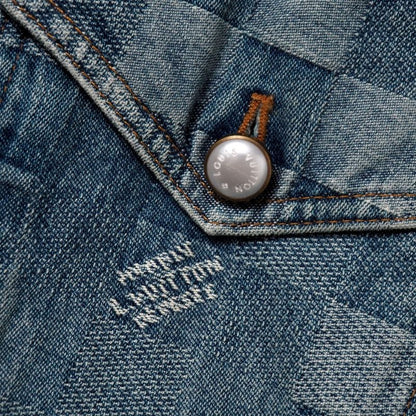 2024ssLouis Vuitton Damier Classic Denim Jacket Denim Jacket Size 50