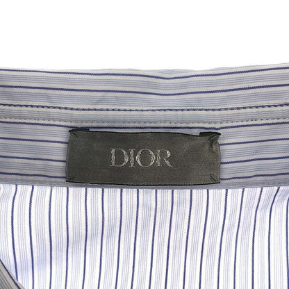 Dior - 2023ss - Logo Embroidery Stripe Pullover Shirt - 46 - Blue - Men's