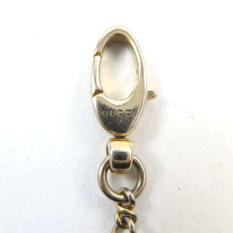 Gucci 412885 Lion Head Colored Stone Chain Necklace /pendant