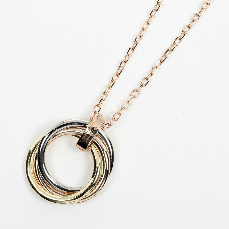 Cartier Trinity 18K Gold (YG X PG X WG) X Diamonds X Three Colors Ladies 8.8g