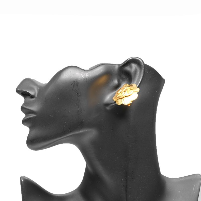 Chanel Coco Mark Vintage *only One Side Gold Plated 96P Ladies 8.3g Earring
