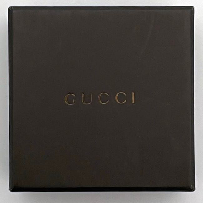 Gucci Money Clip Silver Black Excellent Condition Billfold Leather Metal