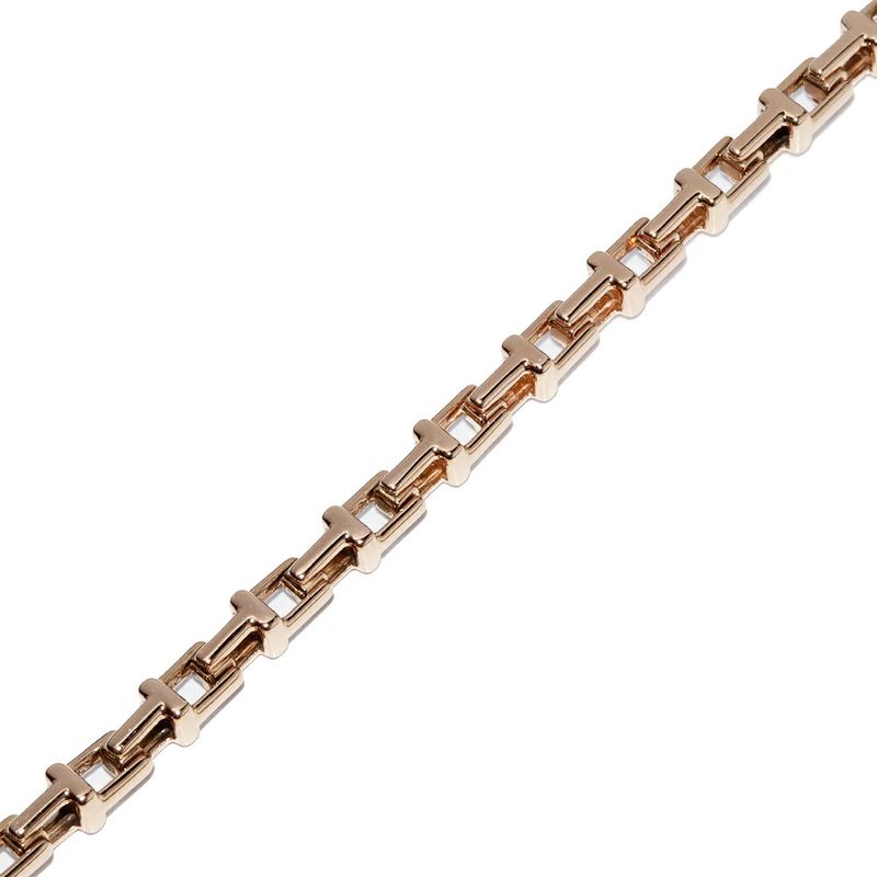 Tiffany & Co Bracelet 18K Pink Gold T Narrow Chain Bracelet