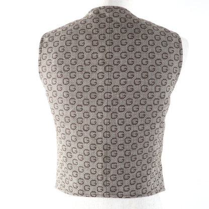 Gucci 652629 649337 100% Wool Logo Patterned Vest And Jacket 2-piece Ensemble