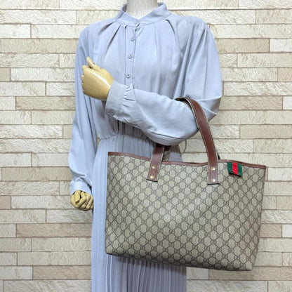 Gucci Sherry Tote Bag GG Supreme Canvas 211134 Beige Ladies Gucci  Gucci