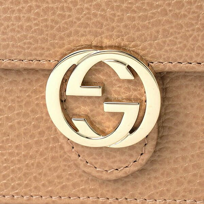 Gucci Shoulder Bag Dollar Calf Rose Beige