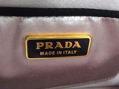 Prada Bl0444 Satin 2WAY Handbag Shoulder Crossbody Mini Bag Ladies