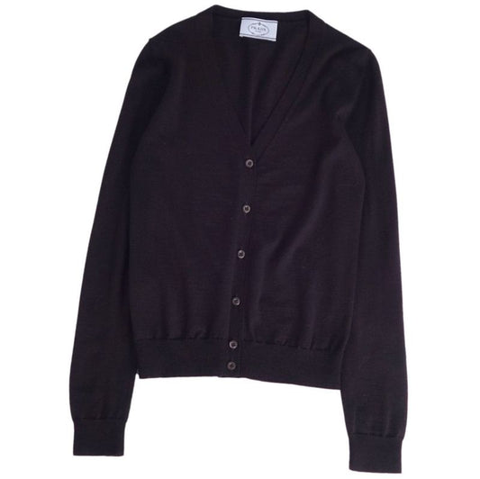 Prada Cardigan Knit Wool Top Women's 3