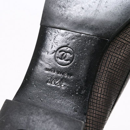 Chanel Loafers Size 36.5c CC Logo Coco Mark Shoes Chain Decoration Made In