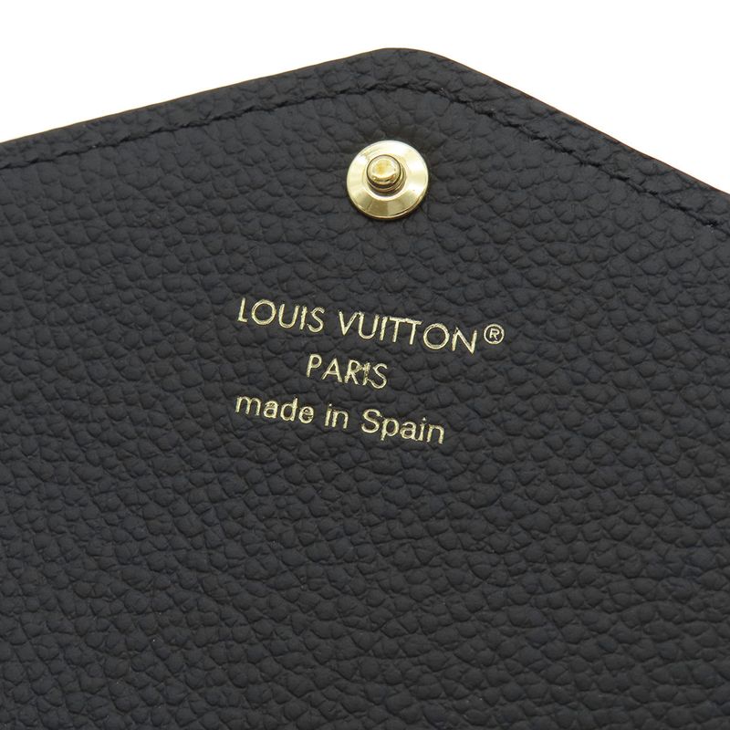 Louis Vuitton Long Wallet Portefeuille Sarah Monogram Empreinte Black and Beige