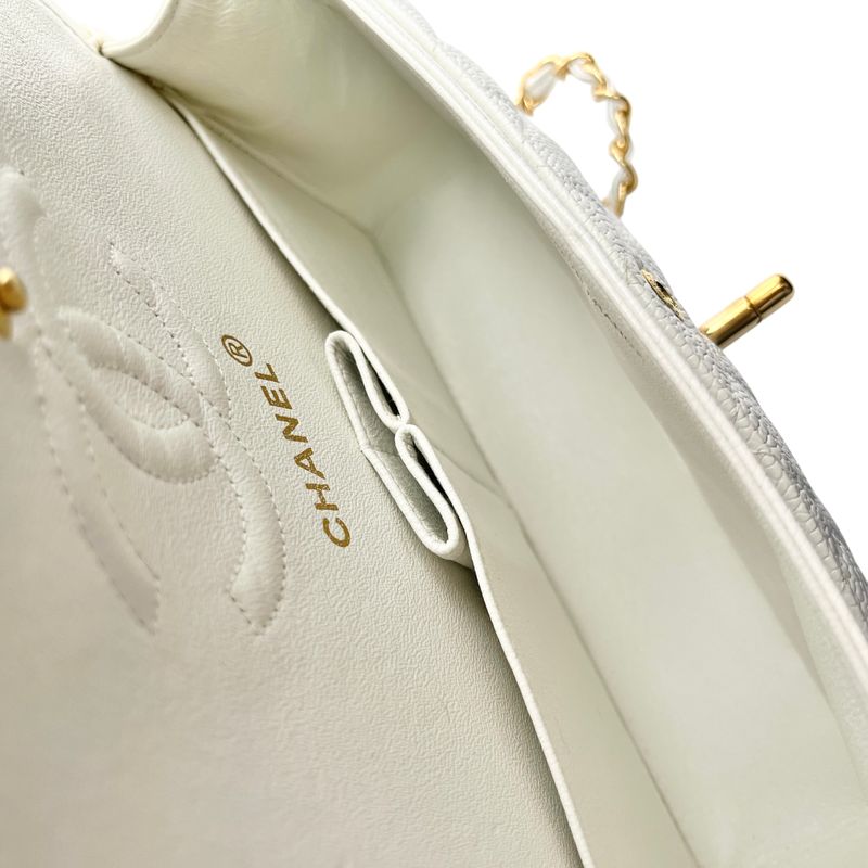 Chanel Shoulder Bag Caviar Skin Caviar Skin 23 W Flap Gold Hardware