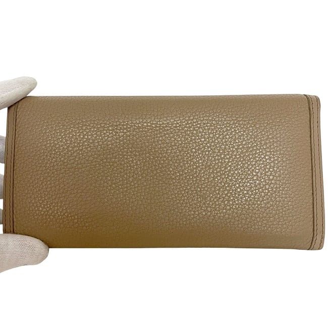 Prada Bifold Long Wallet Beige 1mh132 Wallet Excellent Condition Leather