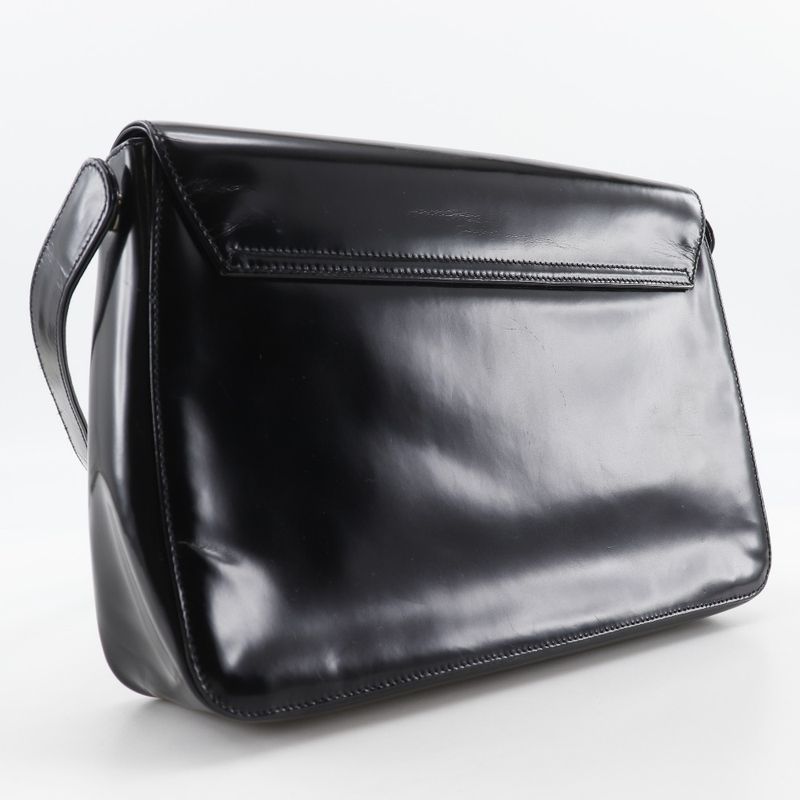 Prada One Shoulder Patent Leather Black Women's Shoulder Bag
