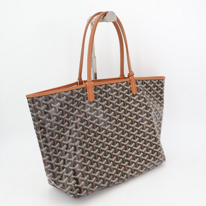 Goyard Saint Louis PM Tote Bag PVC Coated Canvas Brown Ladies