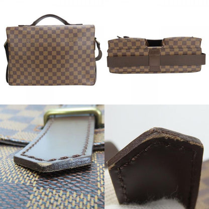 Louis Vuitton Shoulder Bag Broadway N42270 Damier Ebène Brown Gold Hardware