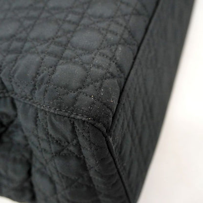 Christian Dior Handbag Canage Lady Dior Nylon Black Gold Hardware Women