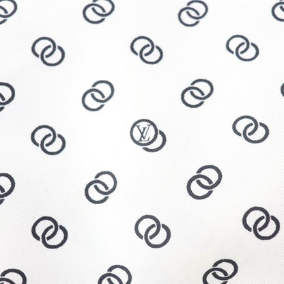 Louis Vuitton 22SS 1a9nyn 100% Silk Chain Link Drawstring Dress White Black 36