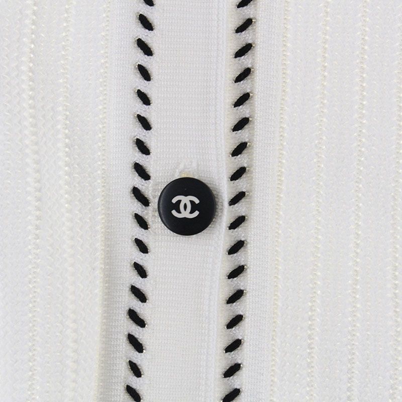 Chanel Knit Coco Button Short Sleeve Cardigan