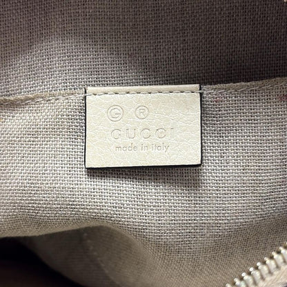 Gucci Shoulder Bag Bree 449413 Dark Brown Beige And Ivory Leather