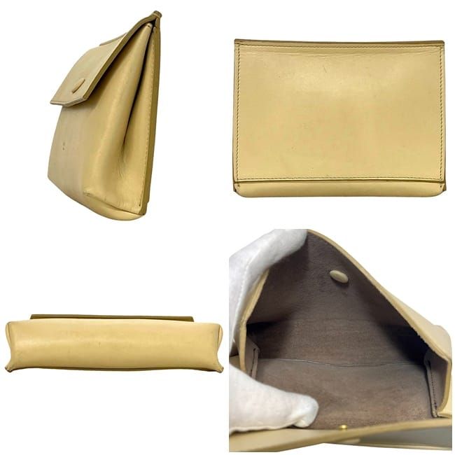 Celine Pouch Beige Excellent Condition Small Bag Leather Preowned Celine Hook